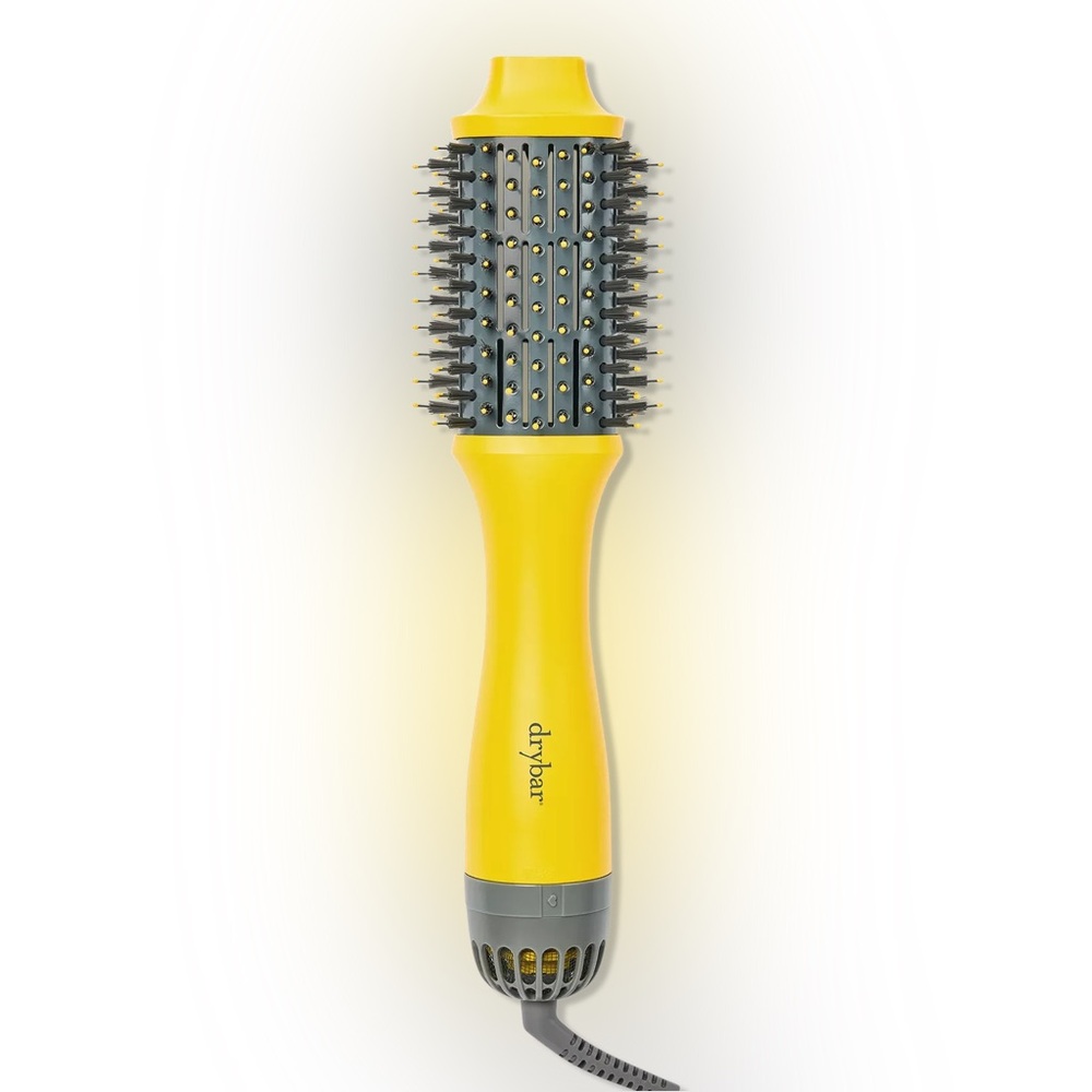 Drybar The Double Shot Oval Blow-Dryer Brush in Bright Yellow and Gray - Picture 2 of 11